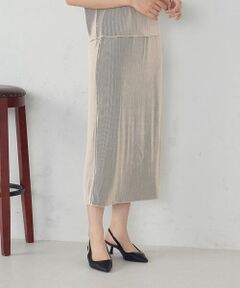 COMME CA ISM / コムサイズム ロング・マキシ丈スカート | ジャカードプリーツ ナロースカート / セットアップ対応