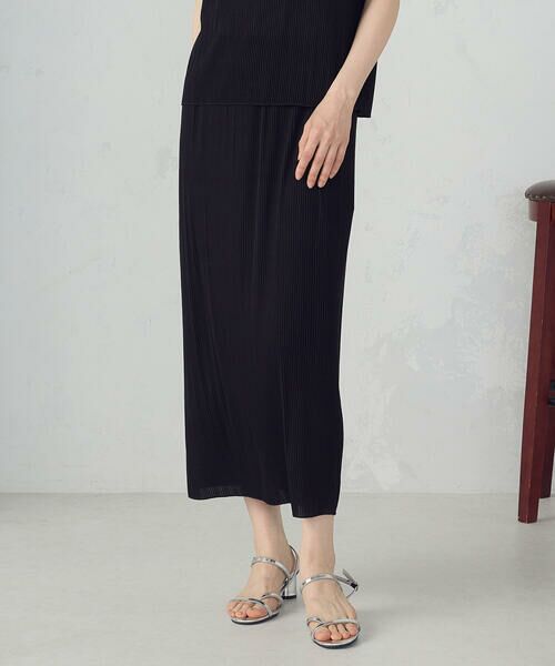COMME CA ISM / コムサイズム ロング・マキシ丈スカート | ジャカードプリーツ ナロースカート / セットアップ対応 | 詳細3