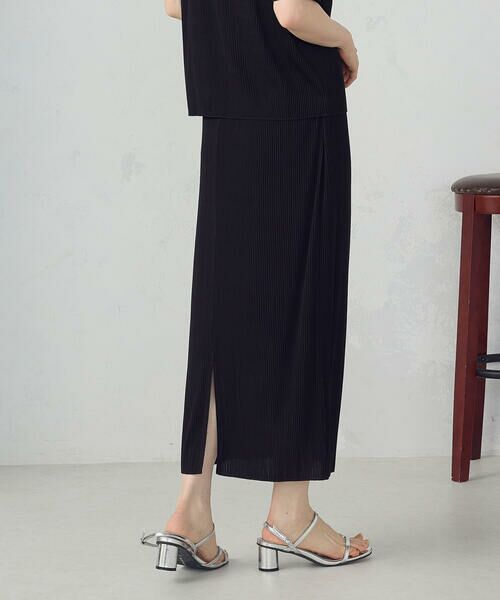 COMME CA ISM / コムサイズム ロング・マキシ丈スカート | ジャカードプリーツ ナロースカート / セットアップ対応 | 詳細4
