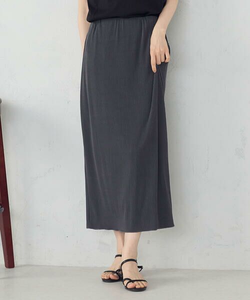 COMME CA ISM / コムサイズム ロング・マキシ丈スカート | ジャカードプリーツ ナロースカート / セットアップ対応 | 詳細11