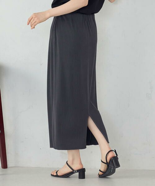 COMME CA ISM / コムサイズム ロング・マキシ丈スカート | ジャカードプリーツ ナロースカート / セットアップ対応 | 詳細13