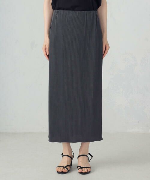 COMME CA ISM / コムサイズム ロング・マキシ丈スカート | ジャカードプリーツ ナロースカート / セットアップ対応 | 詳細14