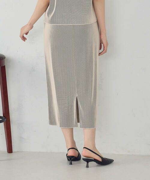 COMME CA ISM / コムサイズム ロング・マキシ丈スカート | ジャカードプリーツ ナロースカート / セットアップ対応 | 詳細22