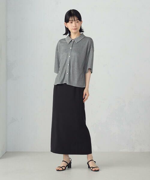 COMME CA ISM / コムサイズム ロング・マキシ丈スカート | ポリエステルツイル ナロースカート | 詳細6