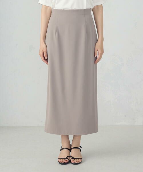 COMME CA ISM / コムサイズム ロング・マキシ丈スカート | ポリエステルツイル ナロースカート | 詳細13