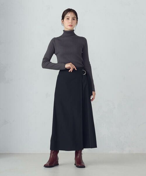 COMME CA ISM / コムサイズム ロング・マキシ丈スカート | ベルテッド Ａラインスカート | 詳細1
