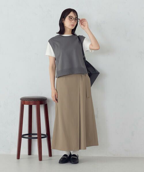 COMME CA ISM / コムサイズム ロング・マキシ丈スカート | ベルテッド Ａラインスカート | 詳細5