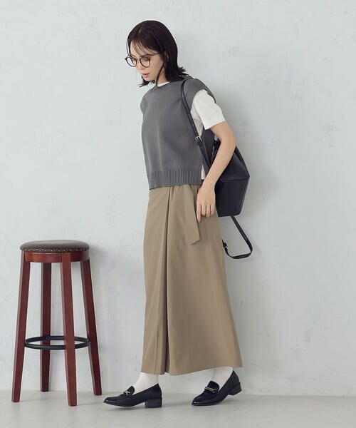COMME CA ISM / コムサイズム ロング・マキシ丈スカート | ベルテッド Ａラインスカート | 詳細6