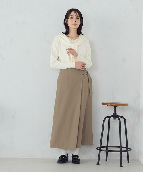 COMME CA ISM / コムサイズム ロング・マキシ丈スカート | ベルテッド Ａラインスカート | 詳細7