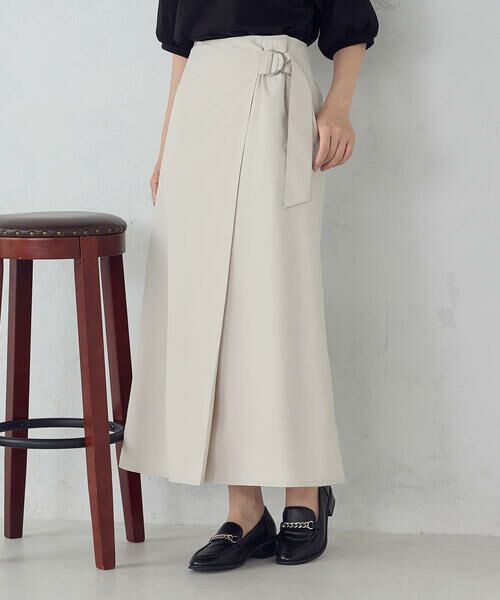 COMME CA ISM / コムサイズム ロング・マキシ丈スカート | ベルテッド Ａラインスカート | 詳細12