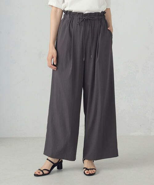 COMME CA ISM / コムサイズム その他パンツ | レーヨンナイロンヴィンテージ ドロストイージーパンツ(チャコール)