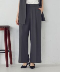 COMME CA ISM / コムサイズム その他パンツ | 【UVカット・接触冷感・吸水速乾】センタープレス入りタックワイドパンツ / セットアップ対応