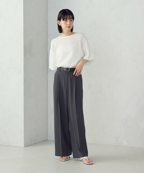 COMME CA ISM / コムサイズム その他パンツ | 【UVカット・接触冷感・吸水速乾】センタープレス入りタックワイドパンツ / セットアップ対応 | 詳細2