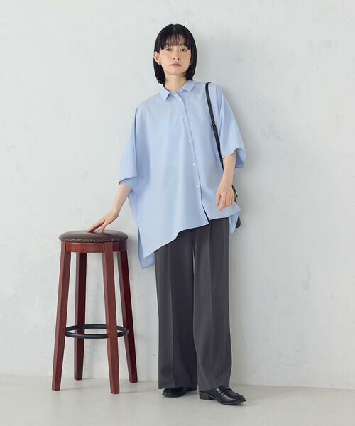 COMME CA ISM / コムサイズム その他パンツ | 【UVカット・接触冷感・吸水速乾】センタープレス入りタックワイドパンツ / セットアップ対応 | 詳細3