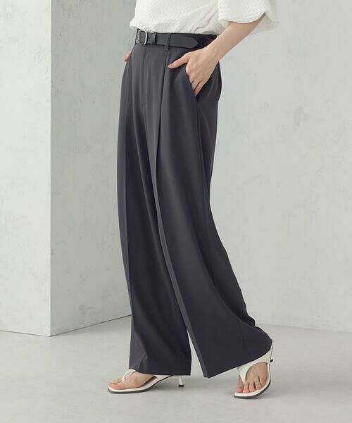 COMME CA ISM / コムサイズム その他パンツ | 【UVカット・接触冷感・吸水速乾】センタープレス入りタックワイドパンツ / セットアップ対応 | 詳細7