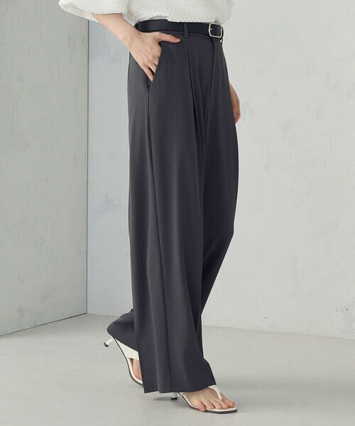 COMME CA ISM / コムサイズム その他パンツ | 【UVカット・接触冷感・吸水速乾】センタープレス入りタックワイドパンツ / セットアップ対応 | 詳細8