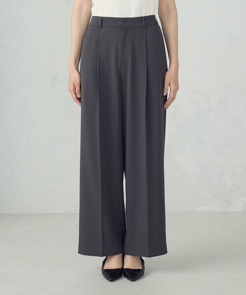 COMME CA ISM / コムサイズム その他パンツ | 【UVカット・接触冷感・吸水速乾】センタープレス入りタックワイドパンツ / セットアップ対応 | 詳細9