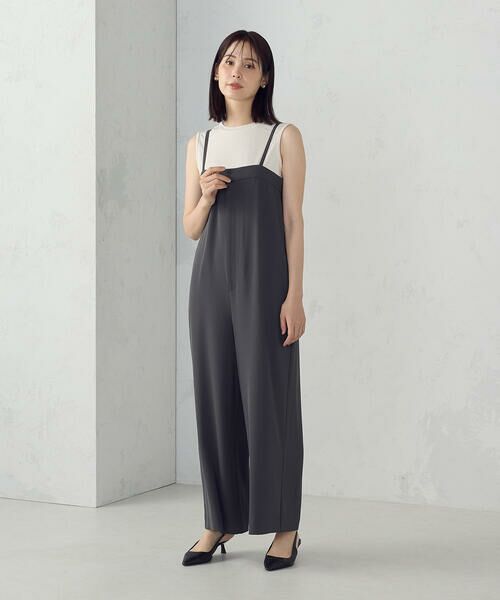 COMME CA ISM / コムサイズム サロペット・オールインワン | 【UVカット・接触冷感・吸水速乾】キャミストラップコンビネゾン / セットアップ対応 | 詳細5