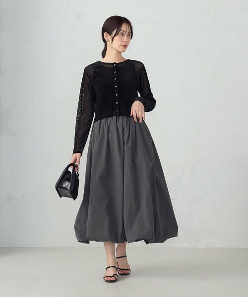 COMME CA ISM / コムサイズム カーディガン・ボレロ | シアーベロア カーディガン | 詳細1