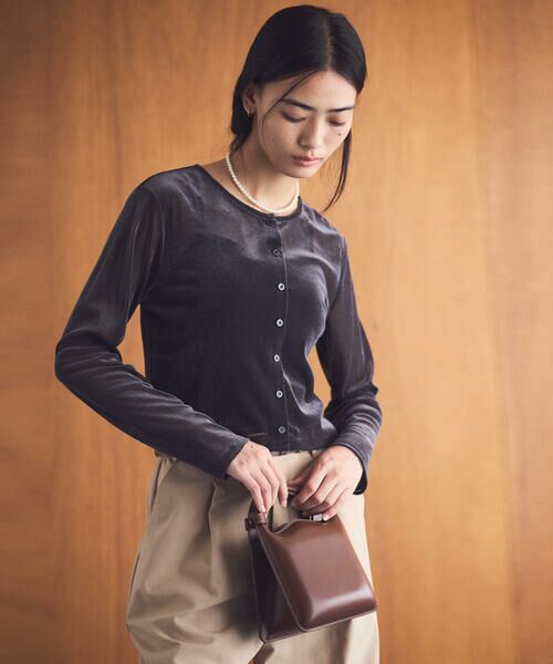 COMME CA ISM / コムサイズム カーディガン・ボレロ | シアーベロア カーディガン | 詳細15