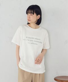 COMME CA ISM / コムサイズム カットソー | グリッター　ロゴＴシャツ