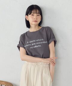 COMME CA ISM / コムサイズム カットソー | グリッター　ロゴＴシャツ