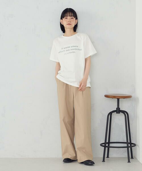 COMME CA ISM / コムサイズム カットソー | グリッター ロゴTシャツ | 詳細1