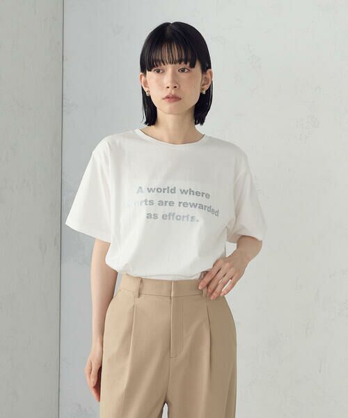 COMME CA ISM / コムサイズム カットソー | グリッター ロゴTシャツ | 詳細10