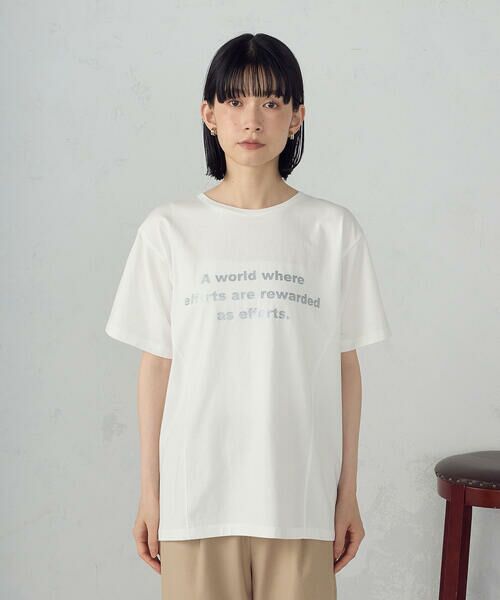 COMME CA ISM / コムサイズム カットソー | グリッター ロゴTシャツ | 詳細12