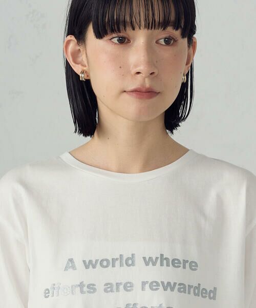 COMME CA ISM / コムサイズム カットソー | グリッター ロゴTシャツ | 詳細15