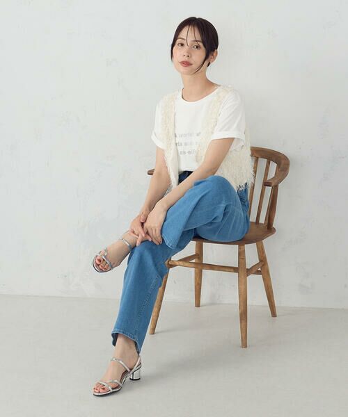 COMME CA ISM / コムサイズム カットソー | グリッター ロゴTシャツ | 詳細6