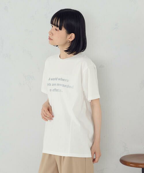 COMME CA ISM / コムサイズム カットソー | グリッター ロゴTシャツ | 詳細8