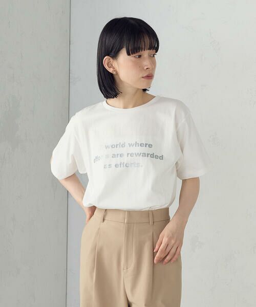 COMME CA ISM / コムサイズム カットソー | グリッター ロゴTシャツ | 詳細9