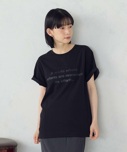 COMME CA ISM / コムサイズム カットソー | グリッター ロゴTシャツ | 詳細20