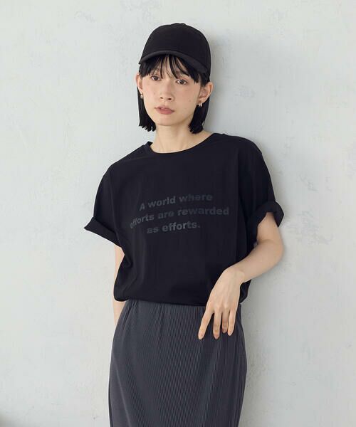 COMME CA ISM / コムサイズム カットソー | グリッター ロゴTシャツ | 詳細22