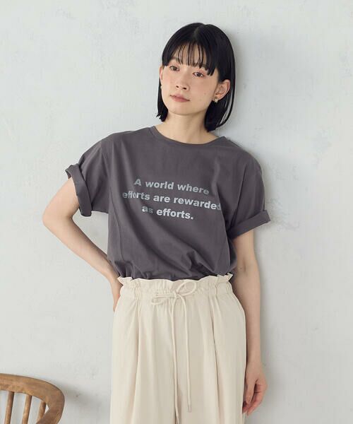 COMME CA ISM / コムサイズム カットソー | グリッター ロゴTシャツ | 詳細26