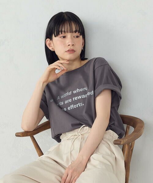 COMME CA ISM / コムサイズム カットソー | グリッター ロゴTシャツ | 詳細27