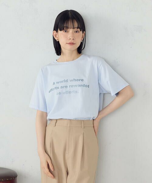 COMME CA ISM / コムサイズム カットソー | グリッター ロゴTシャツ | 詳細30
