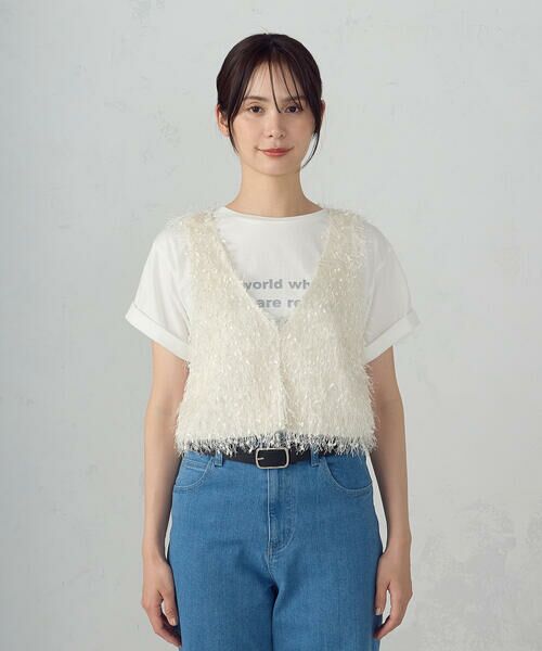 COMME CA ISM / コムサイズム ベスト | フリンジベスト | 詳細8