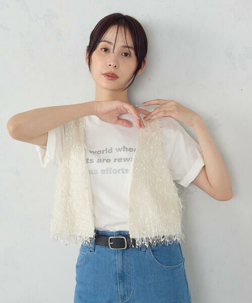 COMME CA ISM / コムサイズム ベスト | フリンジベスト | 詳細4