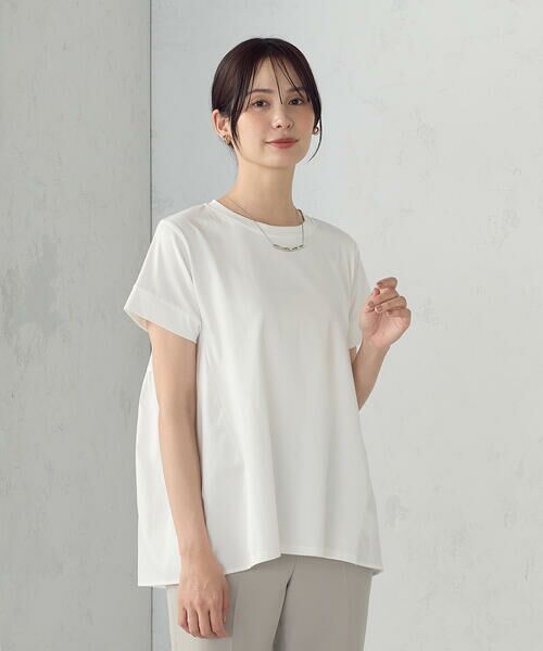 COMME CA ISM / コムサイズム カットソー | 切り替え コンビカットソー(ホワイト)