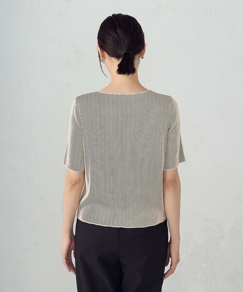 COMME CA ISM / コムサイズム カットソー | ジャカードプリーツ ベーシックＴシャツ / セットアップ対応 | 詳細19