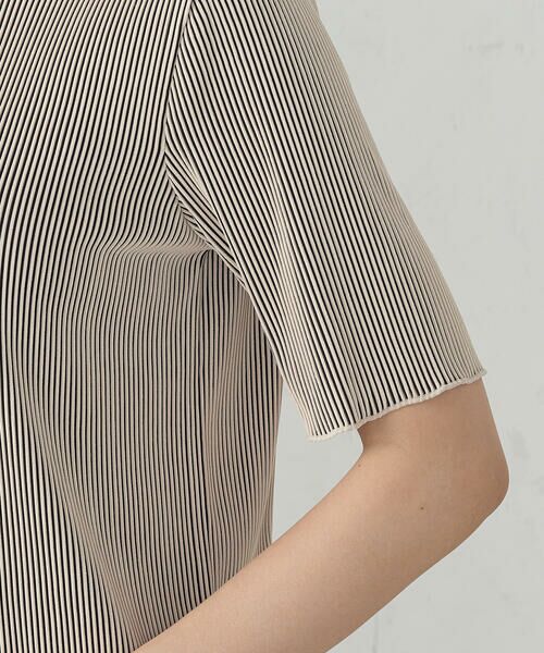 COMME CA ISM / コムサイズム カットソー | ジャカードプリーツ ベーシックＴシャツ / セットアップ対応 | 詳細21