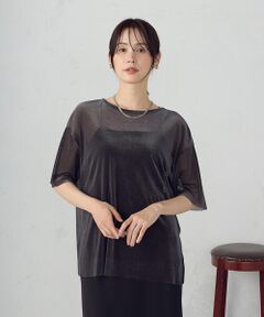 COMME CA ISM / コムサイズム カットソー | シアーベロア Tシャツ