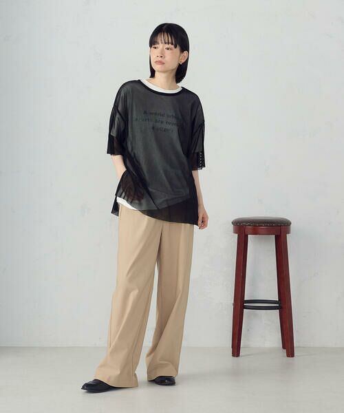 COMME CA ISM / コムサイズム カットソー | シアーベロア Tシャツ | 詳細2