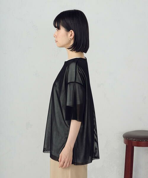 COMME CA ISM / コムサイズム カットソー | シアーベロア Tシャツ | 詳細6