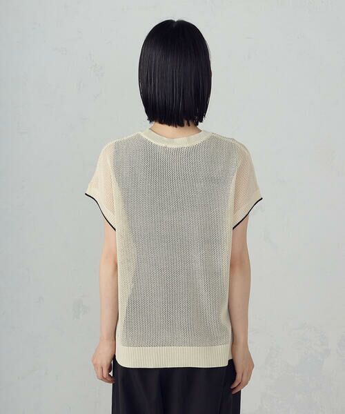 COMME CA ISM / コムサイズム ニット・セーター | 【ウォッシャブル】ロゴメッシュ ニットベスト | 詳細6