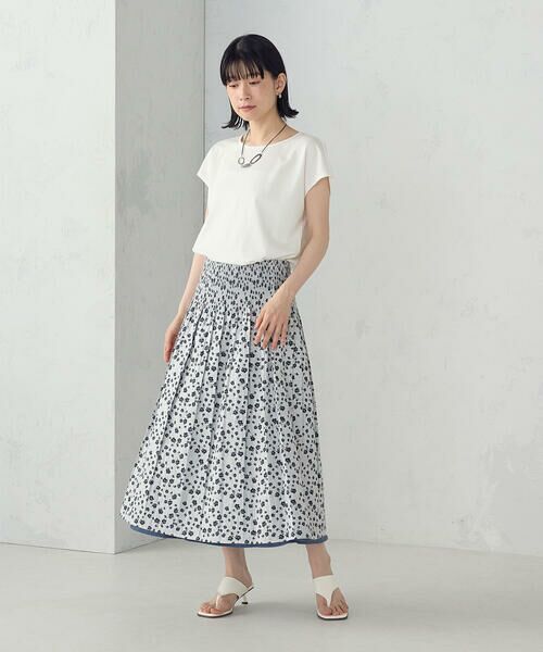 COMME CA ISM / コムサイズム ロング・マキシ丈スカート | 【リバーシブル】花柄ジャガードスカート | 詳細2