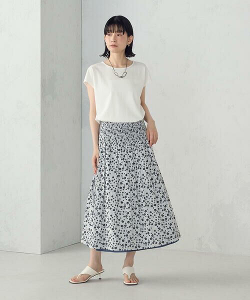 COMME CA ISM / コムサイズム ロング・マキシ丈スカート | 【リバーシブル】花柄ジャガードスカート | 詳細3
