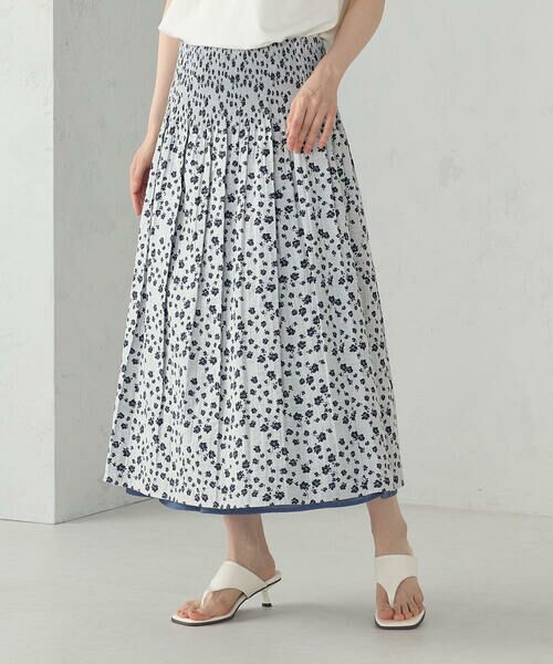 COMME CA ISM / コムサイズム ロング・マキシ丈スカート | 【リバーシブル】花柄ジャガードスカート | 詳細8
